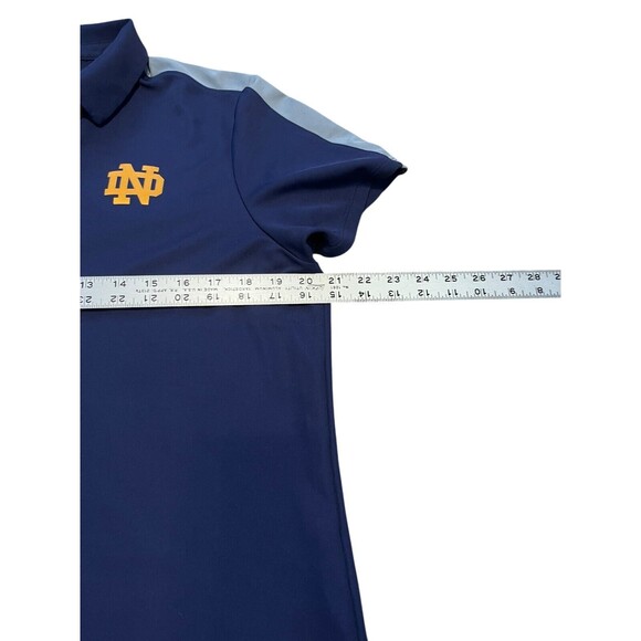 Notre Dame Fighting Irish Women's Under Armour Golf Polo Size Large Blue/Gold - Picture 6 of 7